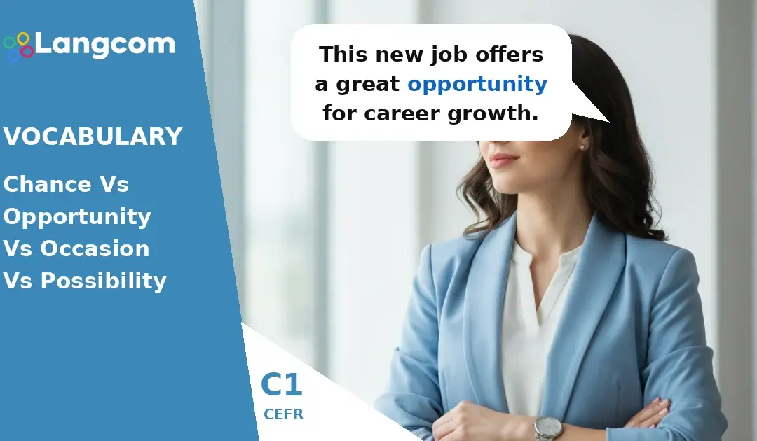 Chance vs. Opportunity vs. Occasion vs. Possibility: C1 Vocabulary Explained