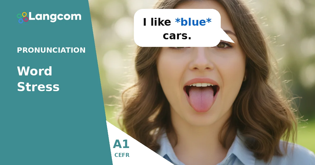 Understanding Main Stress in English Sentences (A1) — A1 English pronunciation lesson by Langcom